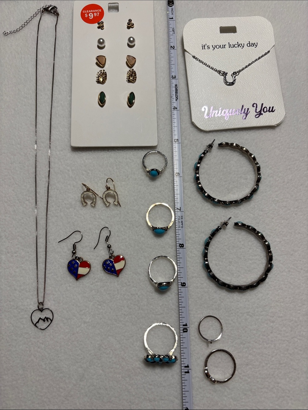 12 Piece Women’s Jewelry Set With Necklace’s, Earrings and Rings Western Style